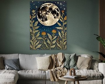 Moon Over Thistle Style William Morris by TOAN TRAN