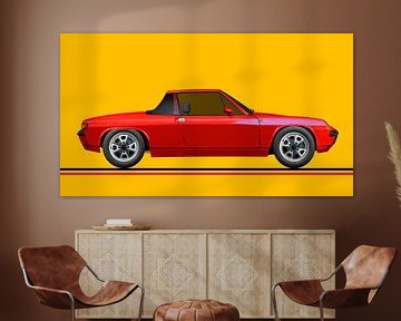 Porsche 914 in originele kleur rood van aRi F. Huber