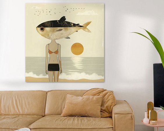 Voorbeeld van het werk in een kamer