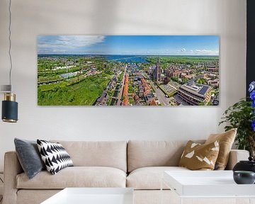Aerial panorama of the village of Vinkeveen at the Vinkeveense Plassen in the Netherlands by Eye on You