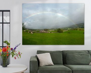 Regenboog over Wensleydale van Richard Wareham