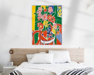 Bloemen in een vaas Stijl Henri Matisse van TOAN TRAN