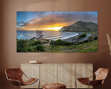 Zonsondergang aan de westkust van Corsica van Denis Feiner
