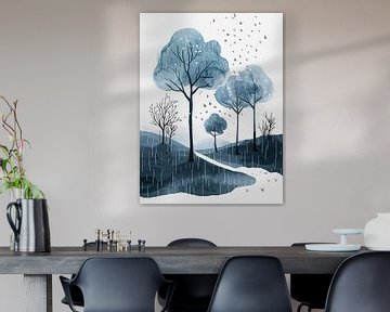 Aquarel Winterlandschap van haroulita