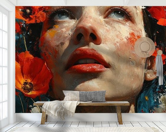 Voorbeeld van het werk in een kamer