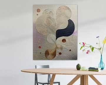 Japandi/WabiSabi Art - Elegante glanzende vormen van Studio Pieternel