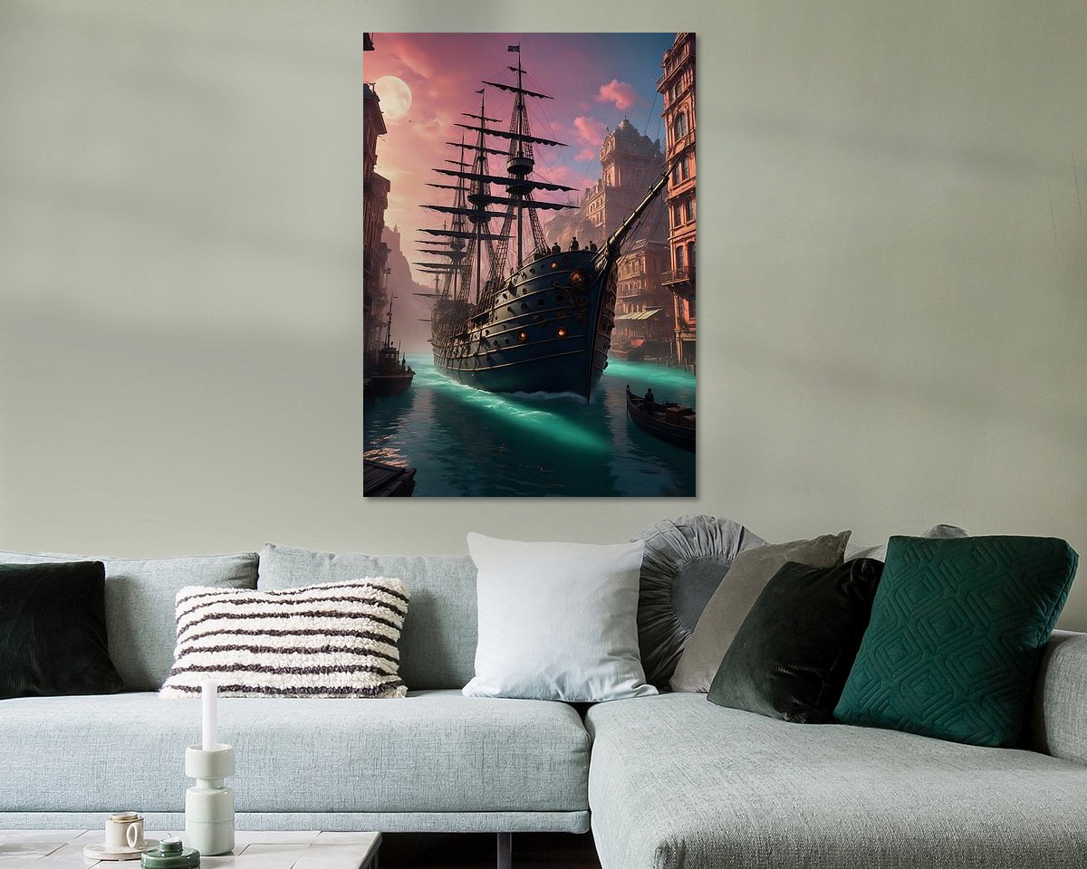 Voorbeeld van het werk in een kamer