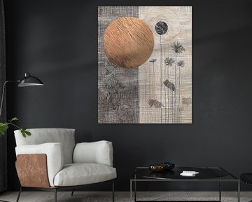 WabiSabi/Japandi Art - Zonnewarmte. Mixed media van Studio Pieternel