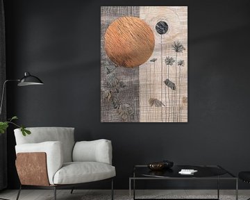 WabiSabi/Japandi Art - Zonnewarmte. Mixed media van Studio Pieternel