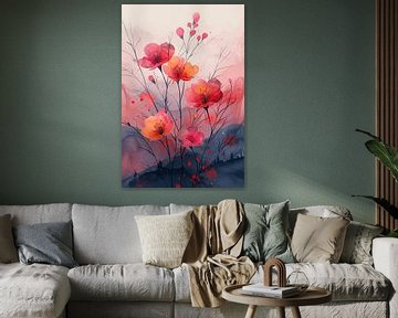 Elegante Bloemen in Moderne Botanische Stijl van Steinfox Art