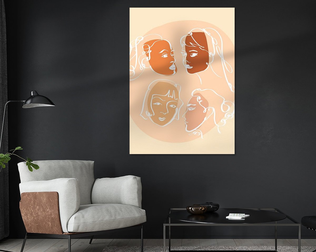 Voorbeeld van het werk in een kamer