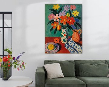 Bloemen in een vaas Stijl Henri Matisse