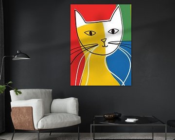 Kat Aan De Muur Stijl Abstract van TOAN TRAN