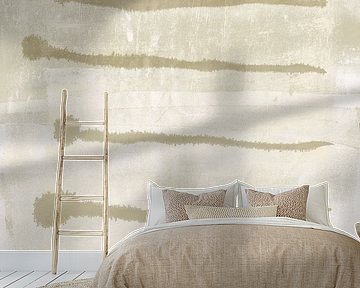 Wabi-sabi ink brush strokes. Organic shapes in light colors. by Dina Dankers