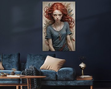 jeune fille rousse
