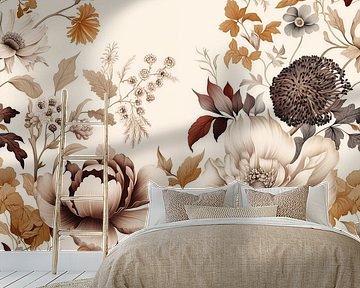 Vintage-Blumenmotiv von Caroline Guerain