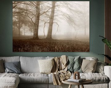 Nebel am Herbsttag von Yvonne Smits