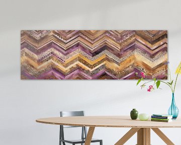 Gewelltes Panorama in Lila und Gold von Whale & Sons