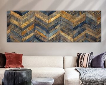 Blauw-Gouden Geometrie van Whale & Sons