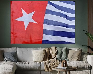 Flag West Papua. by Richard Wareham