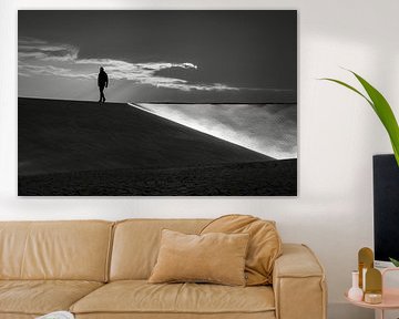 minimalist landscape in black and white