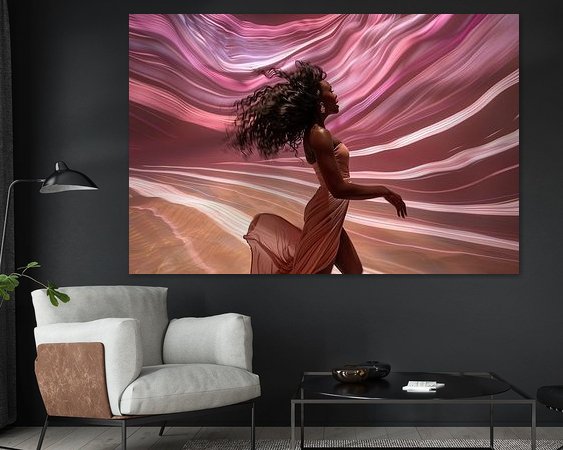 Voorbeeld van het werk in een kamer