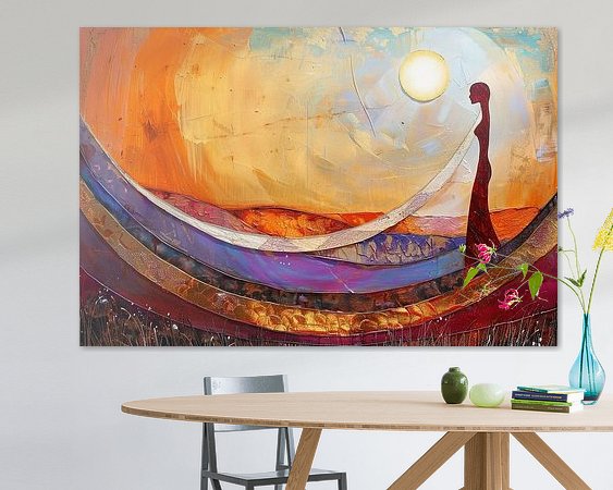 Voorbeeld van het werk in een kamer
