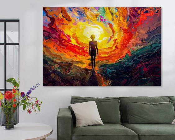 Voorbeeld van het werk in een kamer
