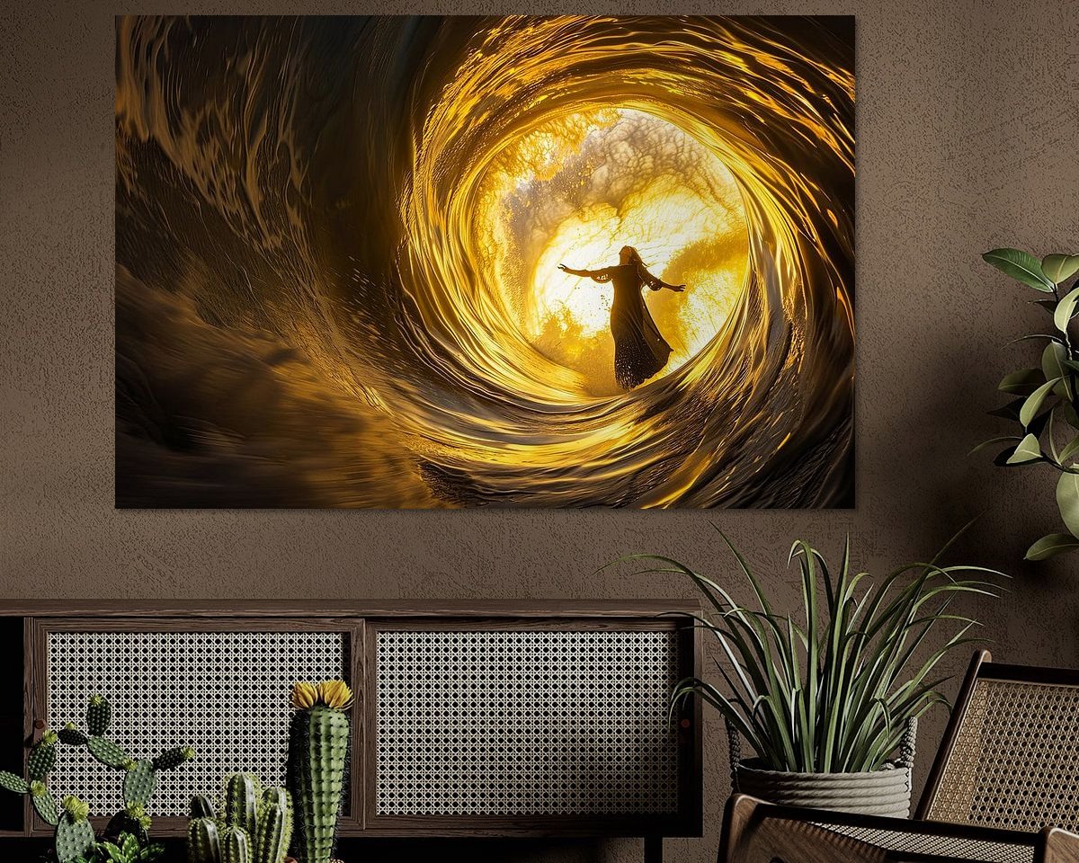 Voorbeeld van het werk in een kamer