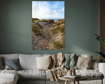 Strandoversteek in Denemarken aan zee van Martin Köbsch