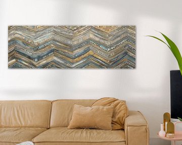 Blauwe Chevron Textuur van Whale & Sons
