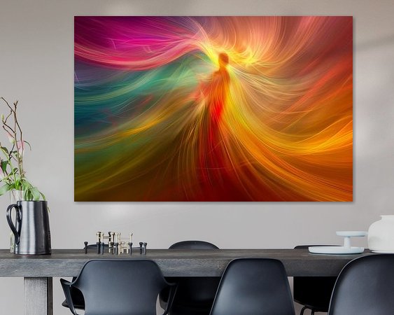 Voorbeeld van het werk in een kamer