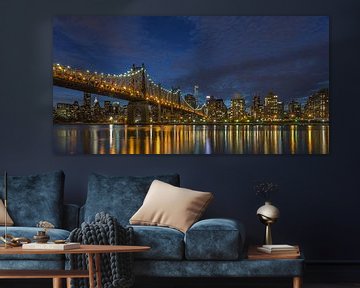 New York Skyline - Queensboro Bridge  van Tux Photography