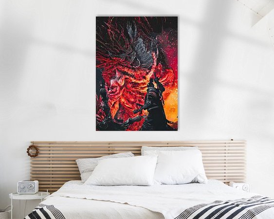 Voorbeeld van het werk in een kamer