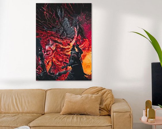 Voorbeeld van het werk in een kamer