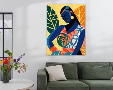 Latina Vrouw Stijl Henri Matisse van TOAN TRAN
