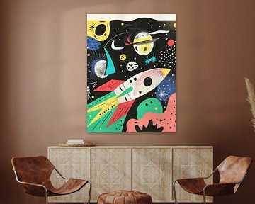 Ruimteraket Stijl Abstract van TOAN TRAN