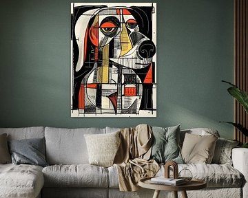 Abstracte hondenstijl