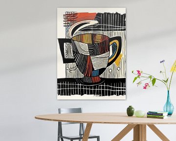 Koffie Kopje Stijl Abstract van TOAN TRAN