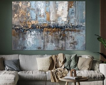 Abstract schilderij in warme aardetinten en naturel sfeer van Joriali Abstract