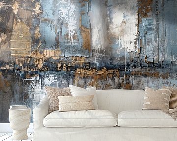 Blue-Gray Abstract Painting - Tranquil Artwork