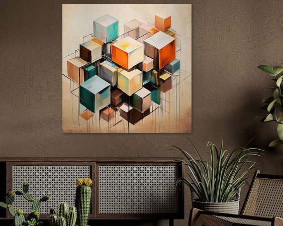 Voorbeeld van het werk in een kamer