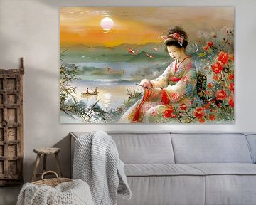 spirituelle asiatische kunst japan