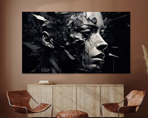 Voorbeeld van het werk in een kamer
