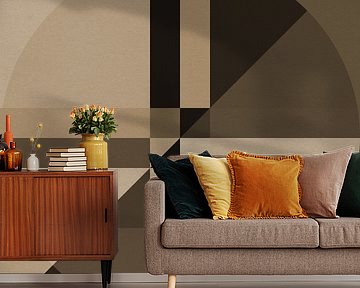 Intertwine geometry. Nordic retro forms in earthy tones no.  6