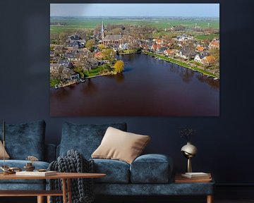 Luchtfoto van het dorp Broek in Waterland in Nederland van Eye on You