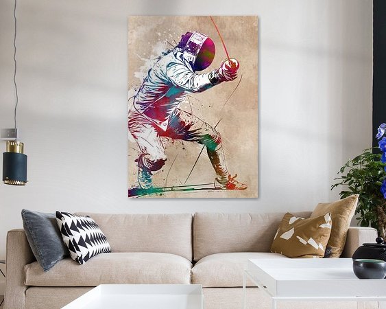 Voorbeeld van het werk in een kamer