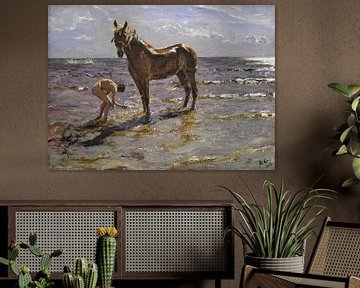 Een paard baden, Valentin Serov