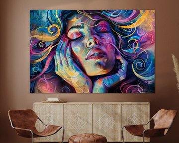 surreal abstract portrait woman