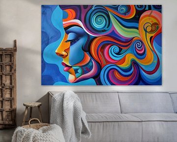 surreal abstract portrait woman